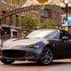 The 2017 Mazda Miata RF, with 155 horsepower and the same fuel economy as the new car.